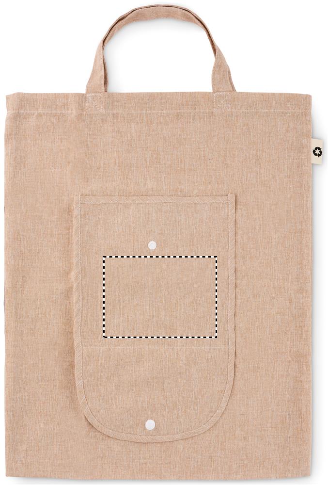 Foldable shopper bag 140 gr/m²  front bag unfolded 13