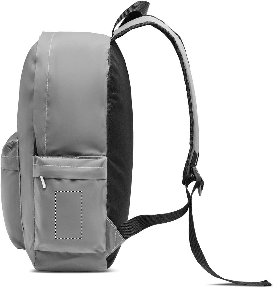 High reflective backpack 190T side pocket 16