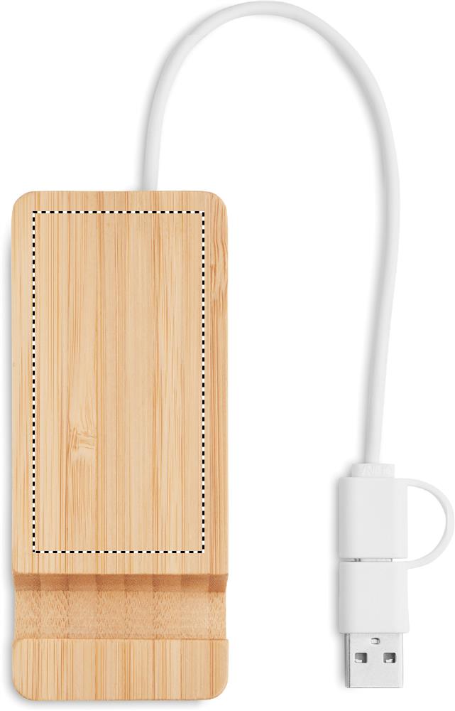 Bamboo USB 4 ports hub top upper 40