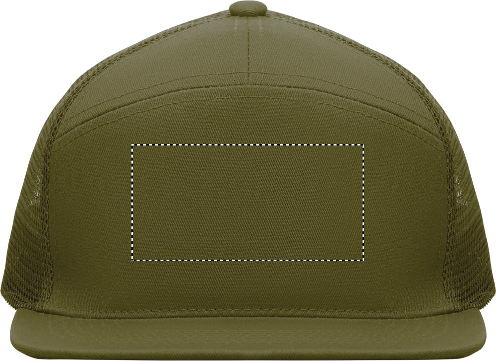 7 panel flat visor cap front 49