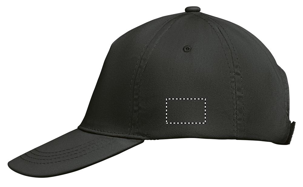 BUZZ FIVE PANEL CAP left side bk