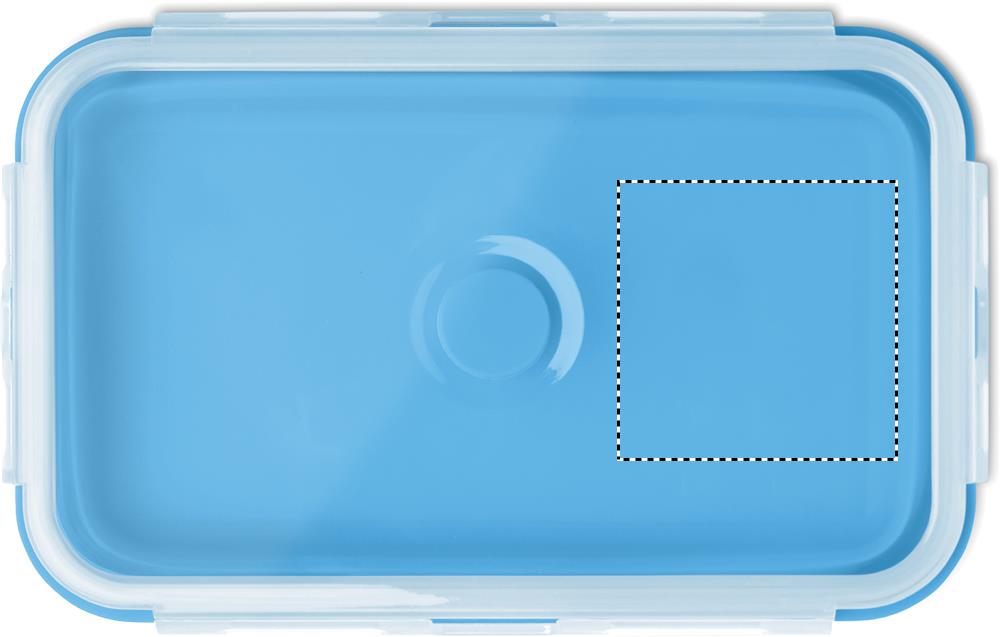 Collapsible silicone lunch box lid side 3 66