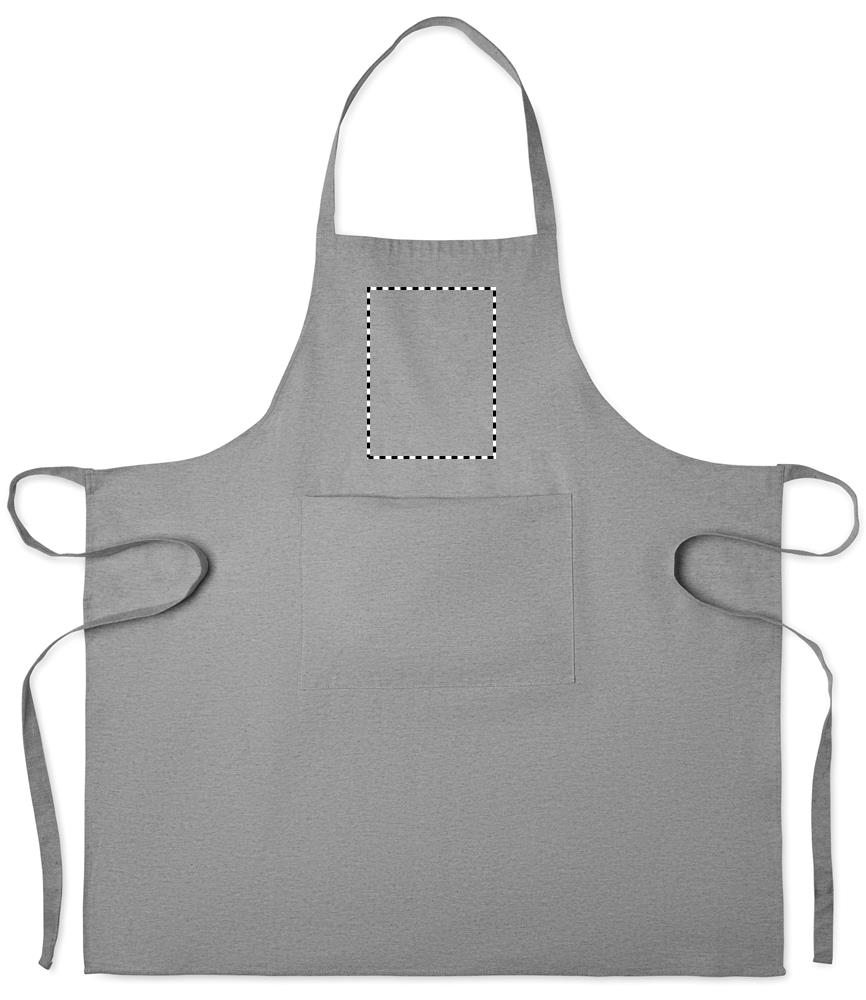 Grembiule da cucina in cotone rici front above pocket 07