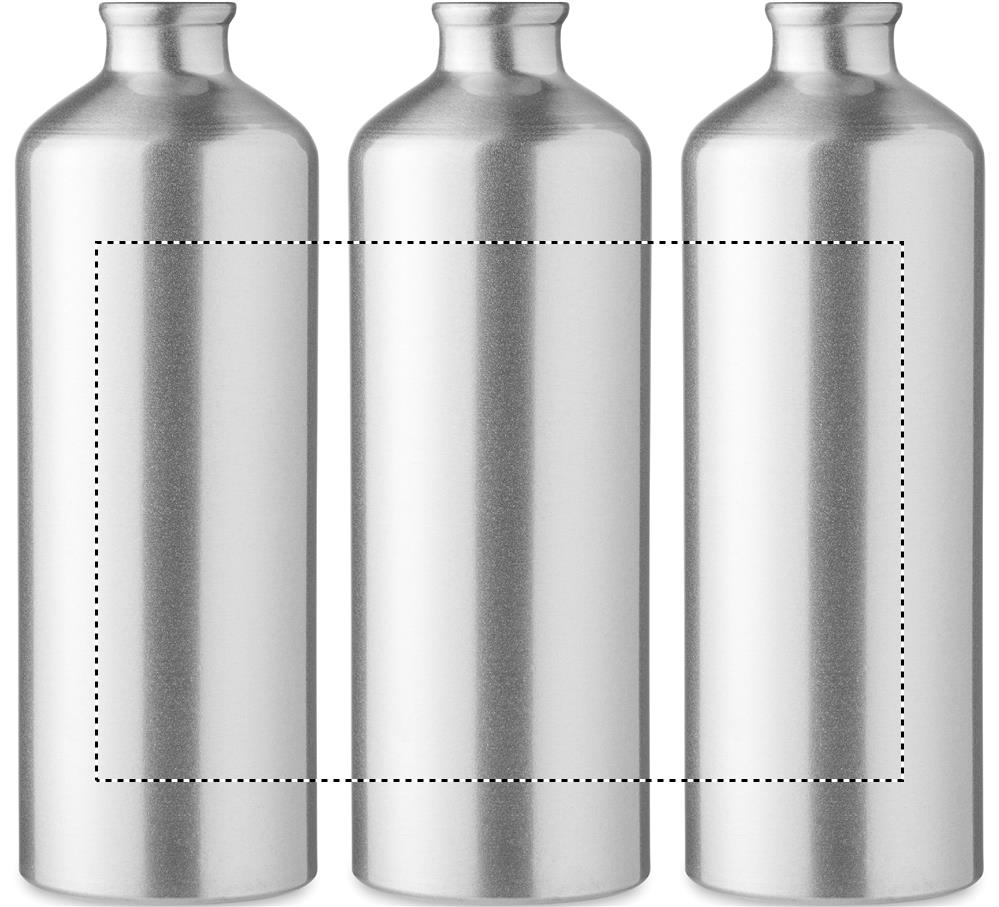 Aluminium bottle 1L roundscreen 16