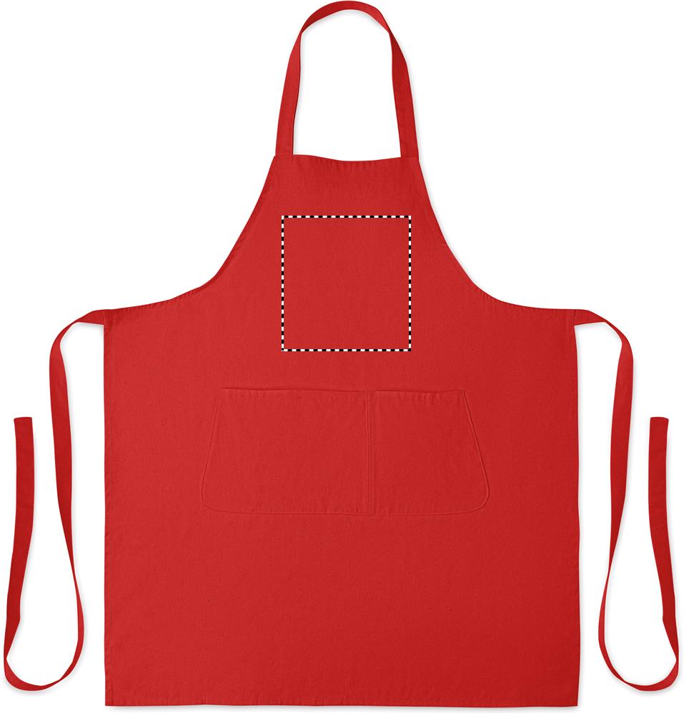 Grembiule in cotone biologico 2 front above pocket 05