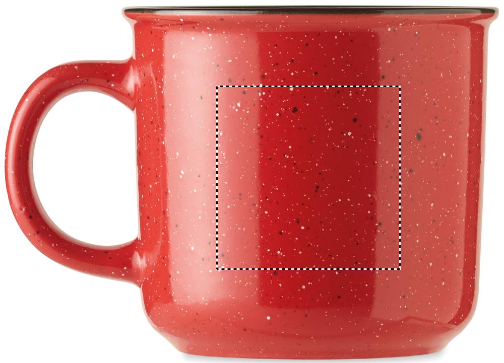 Ceramic vintage mug 400 ml left handed 05