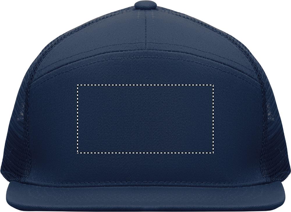 7 panel flat visor cap front 85