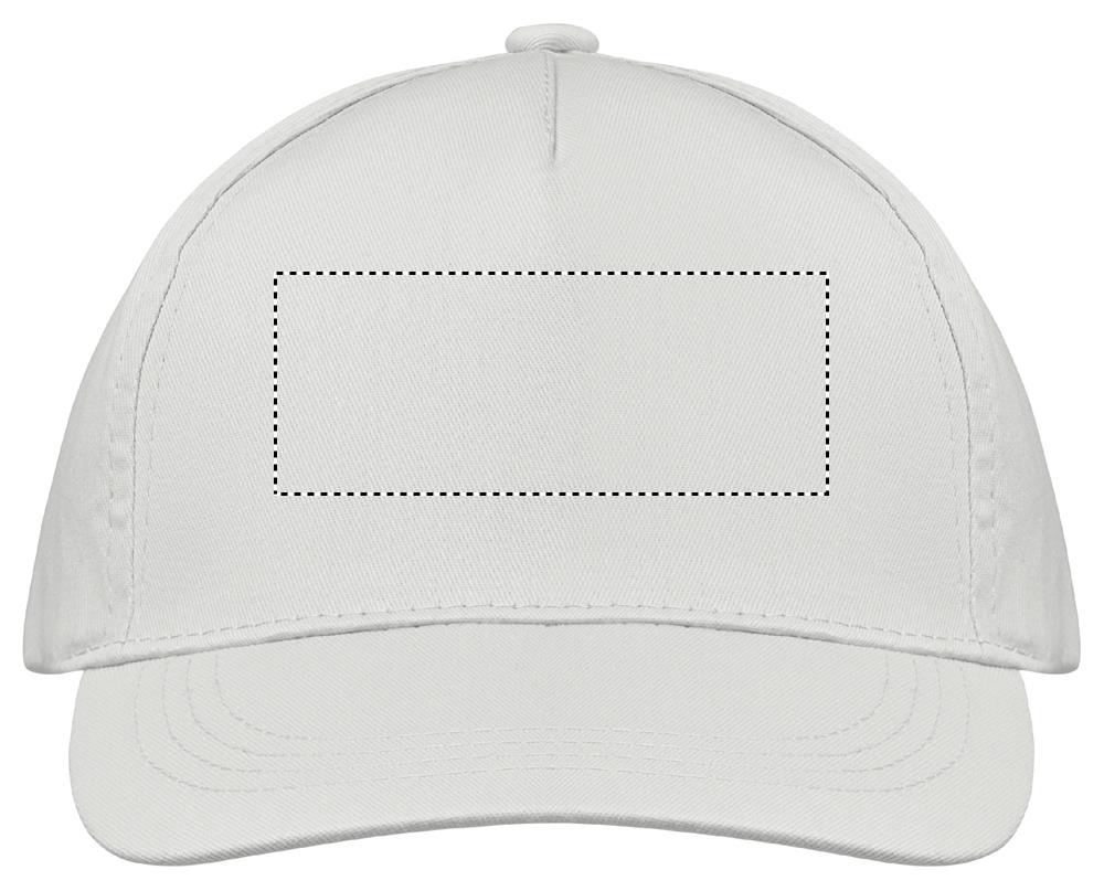 BUZZ FIVE PANEL CAP front screen wh