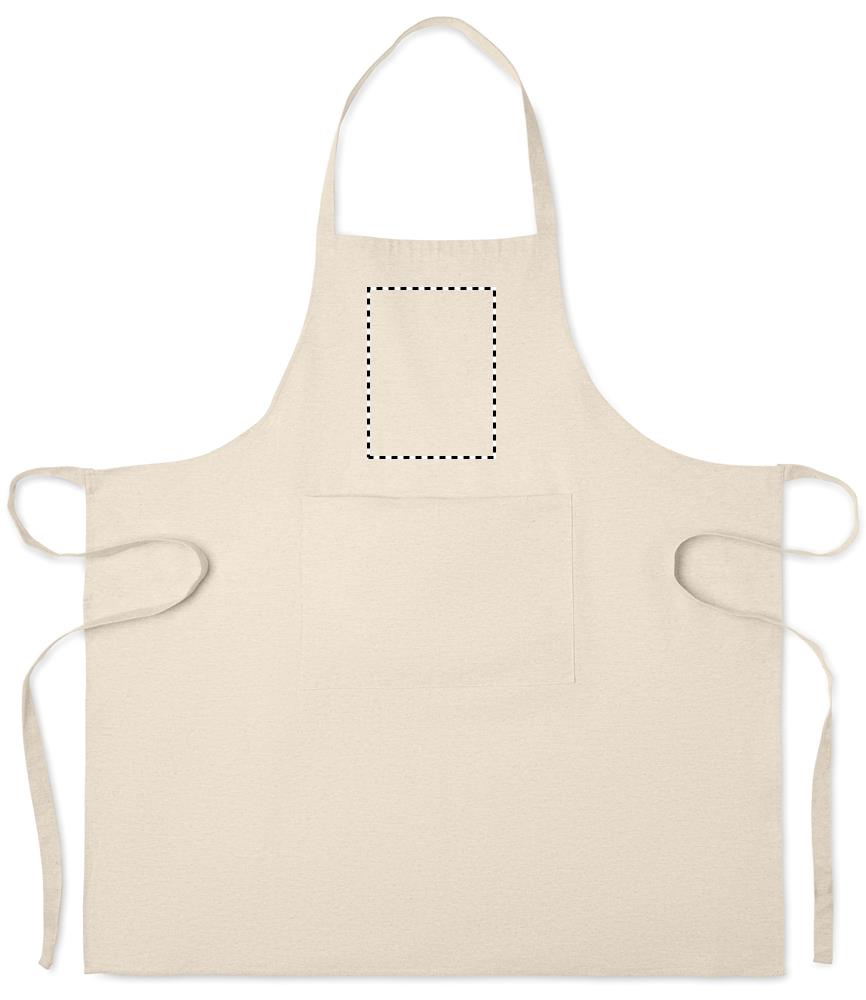 Grembiule da cucina in cotone rici front above pocket 13