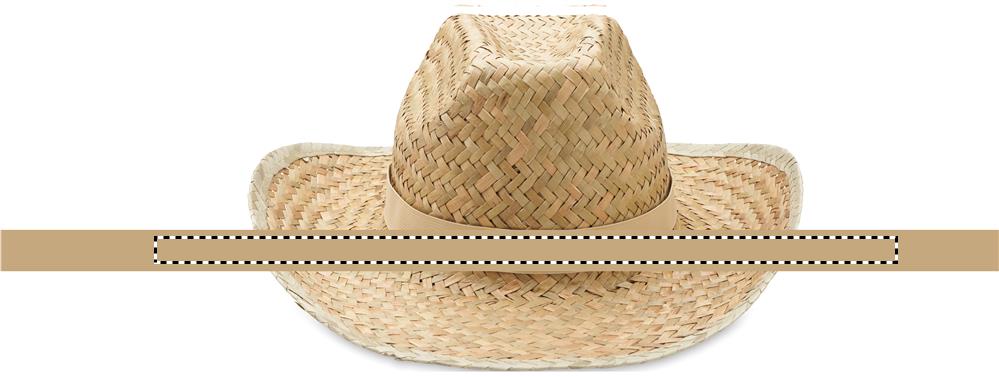 Natural straw cowboy hat band transfer 13