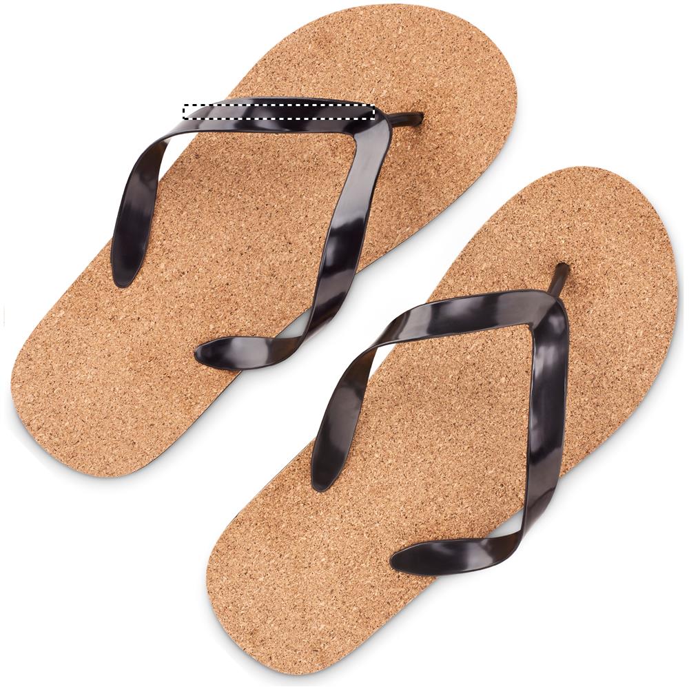 Cork beach slippers M left pad 03