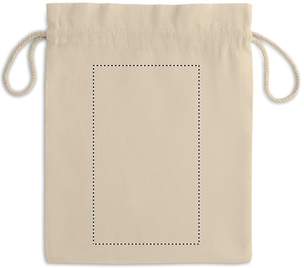 Medium Cotton draw cord bag back 13