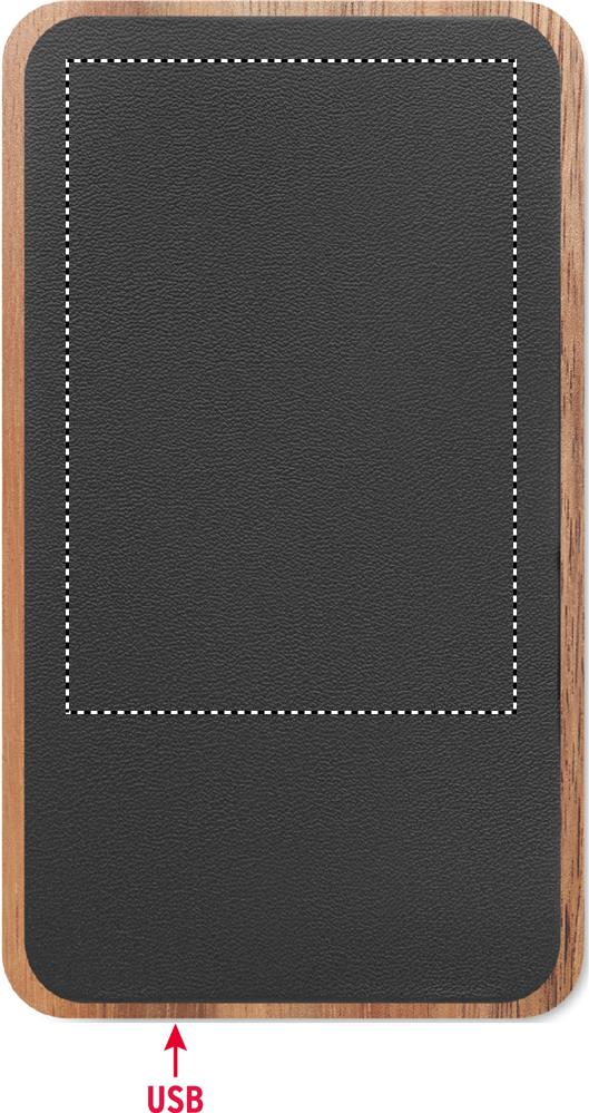 Banca di alimentazione senza fi top debossing 03