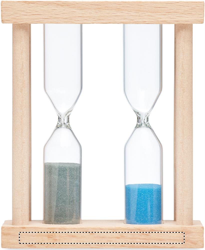 Set of 2 wooden sand timers side 1 lower 40