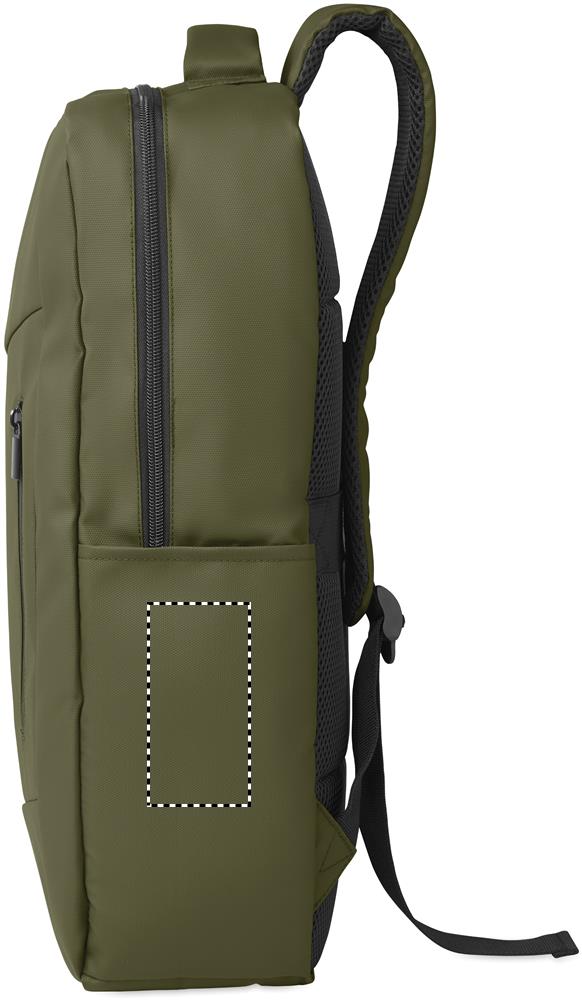 15" PU RPET laptop backpack right pocket 49