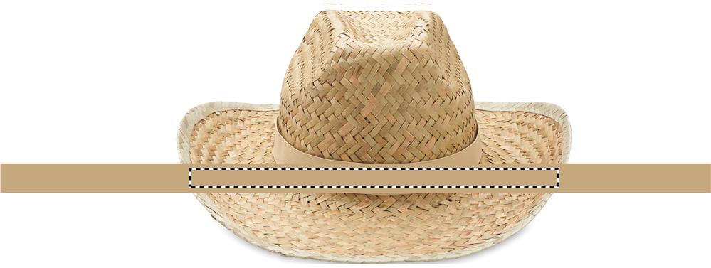 Natural straw cowboy hat band 13
