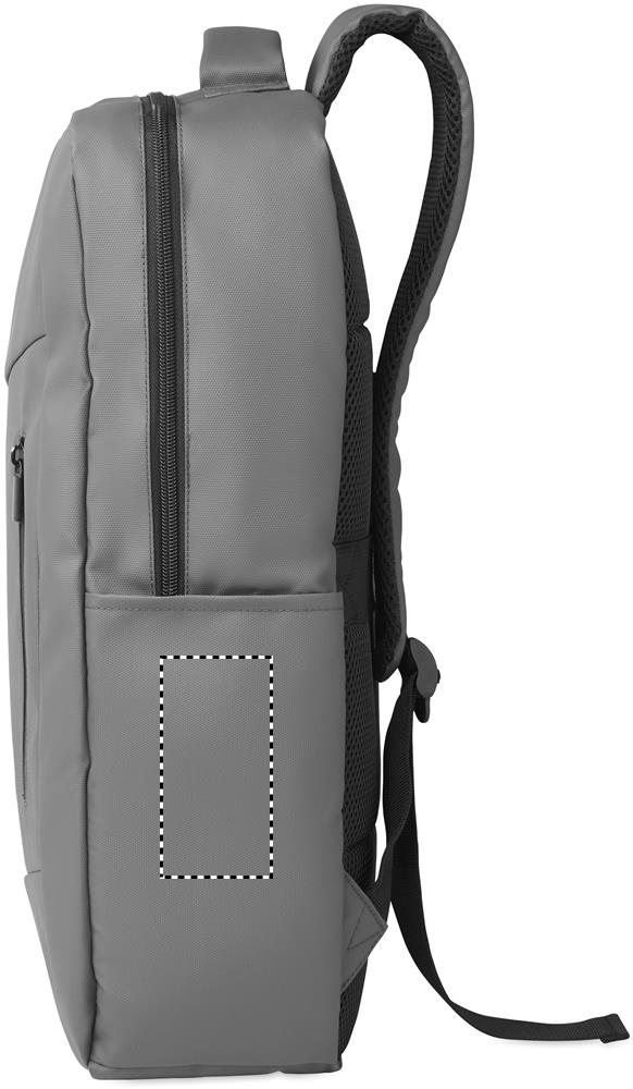 15" PU RPET laptop backpack right pocket 15