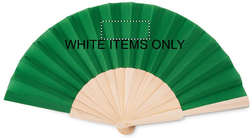 Manual hand fan front on white 09
