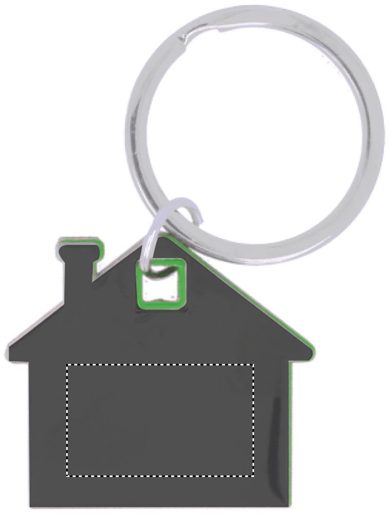 House shape plastic key ring back 48