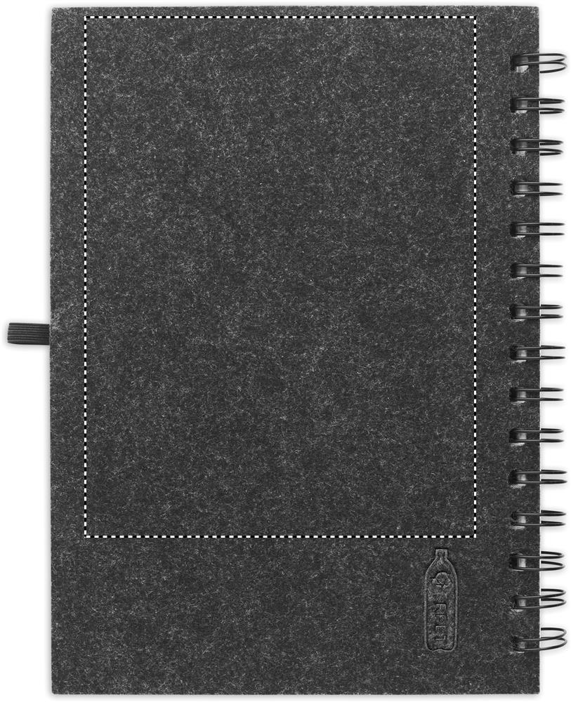 A5 RPET felt cover notebook back 15