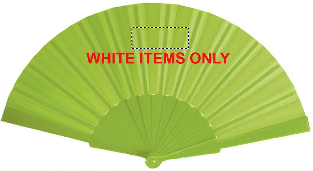 Manual hand fan front on white 48