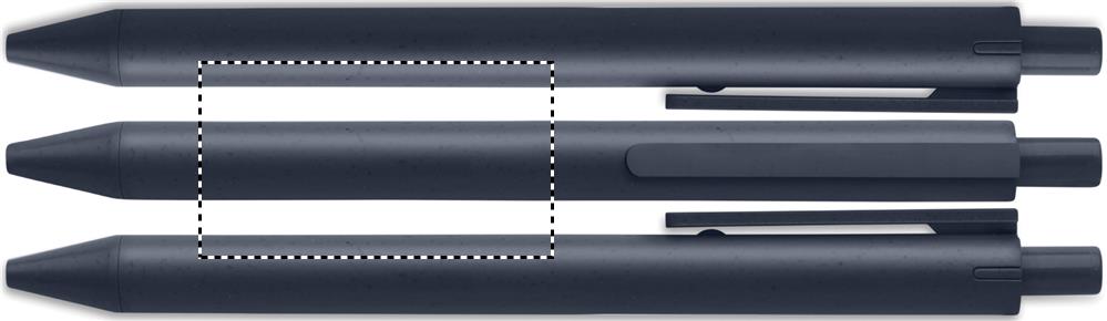 Wheat Straw/ABS push type pen roundscreen 85