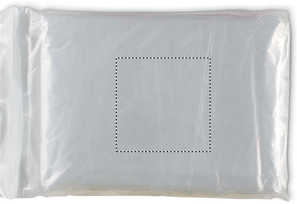 Foldable raincoat in polybag digital label side 1 22