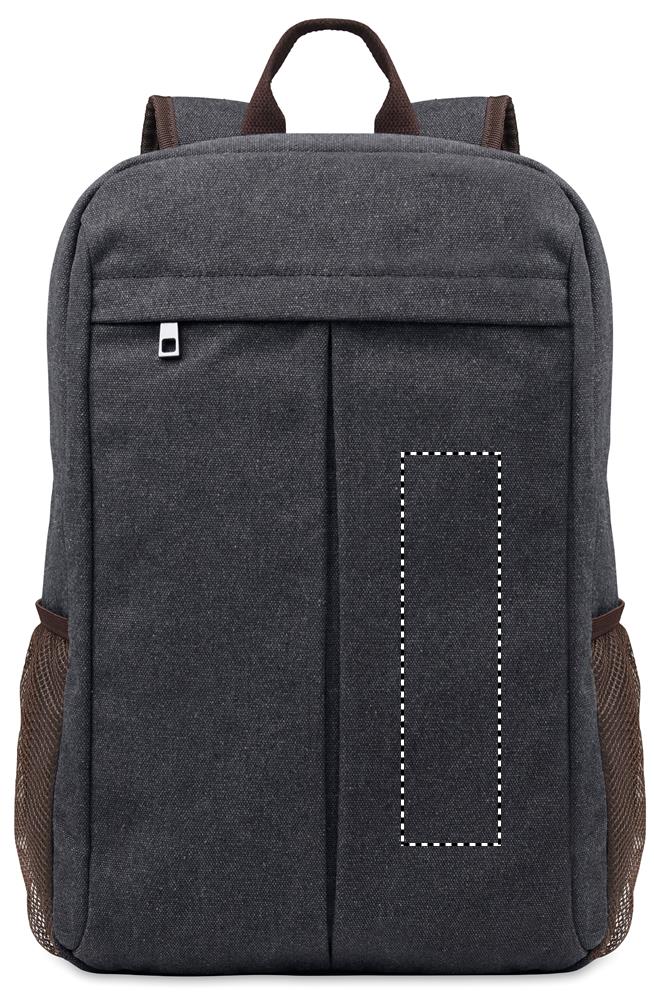 Laptop backpack in canvas front right 03