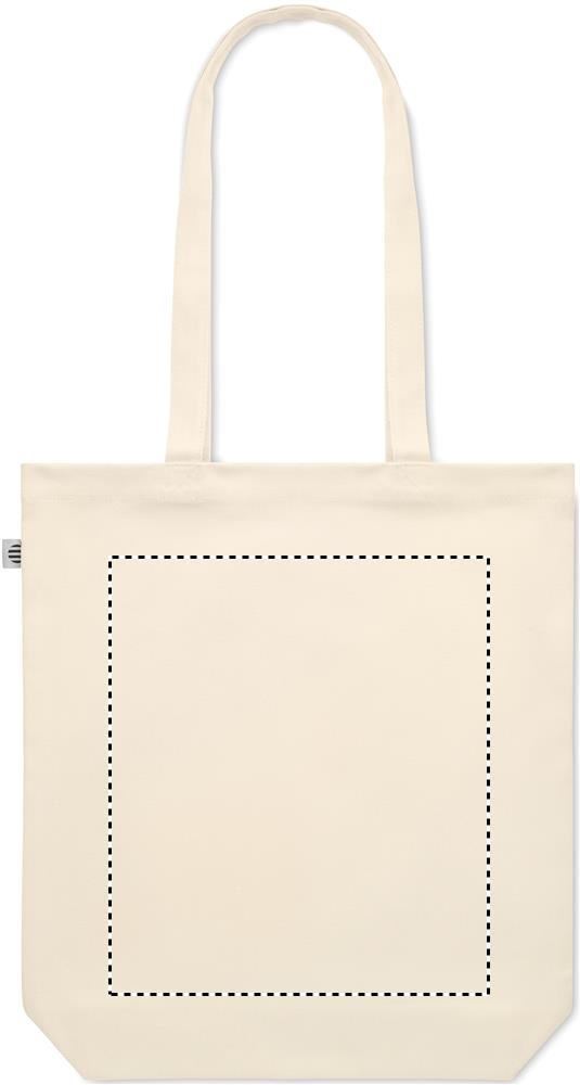 Canvas shopping bag 280 gr/m² back td1 13