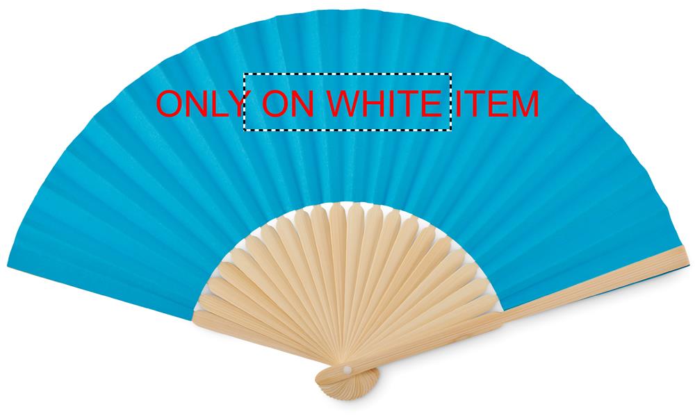 Manual hand fan front on white 12