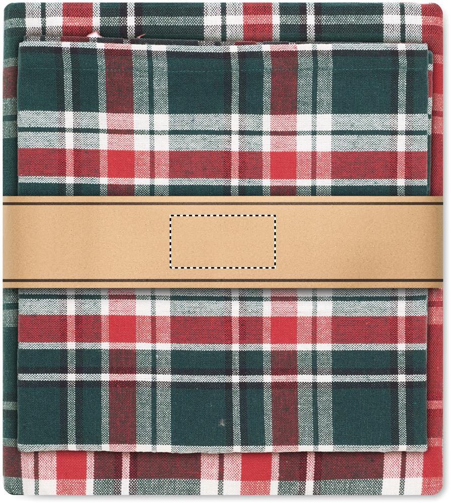 Chequer cotton tablecloth set inlay pad 99