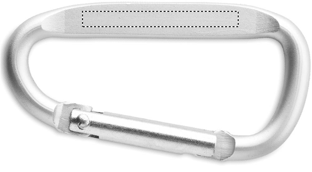 Carabiner clip in aluminium. side 2 16