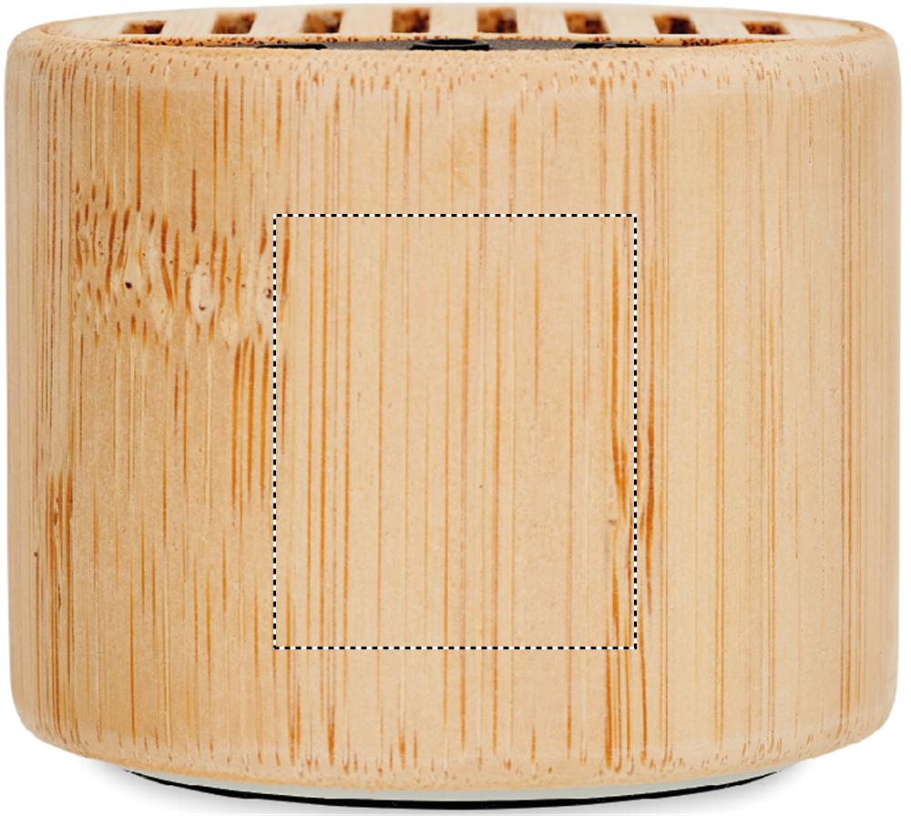 Round bamboo wireless speaker side 1 40