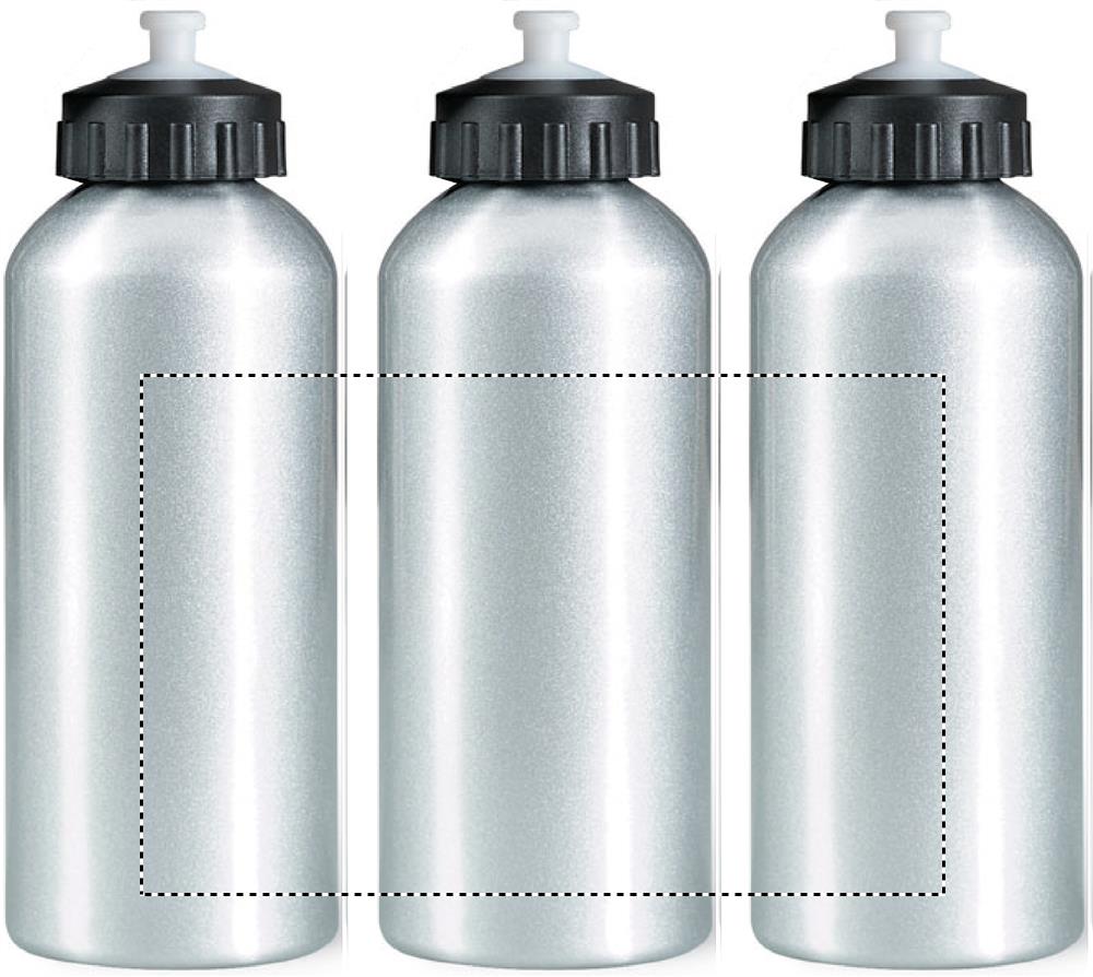 Aluminium bottle 600 ml roundscreen 16