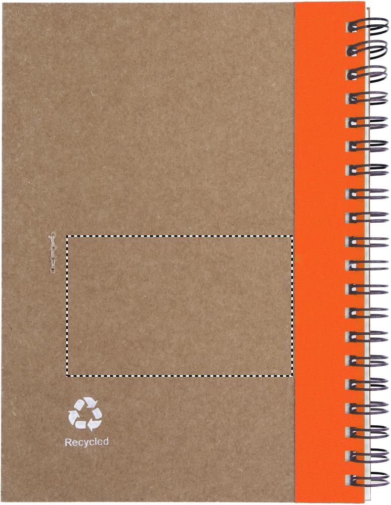 B6 recycled notebook with pen back 10