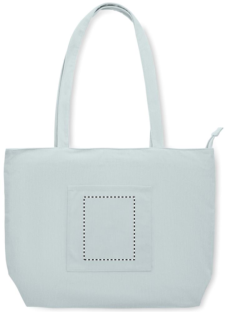 Shopper grande in velluto front pocket 66