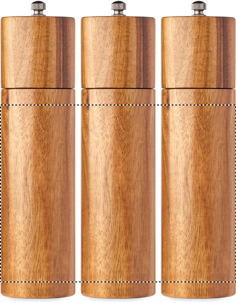 Acacia salt & pepper grinders 360 salt 40