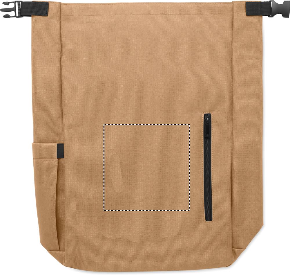 15'' roll top laptop backpack front 39