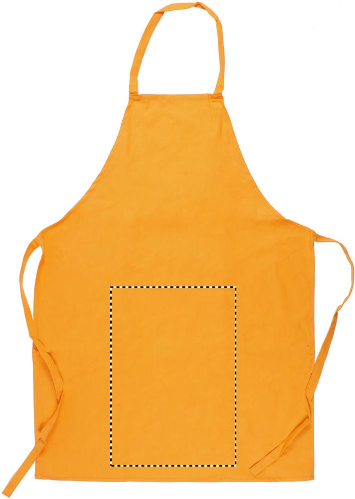 Kitchen apron in cotton front lower 10