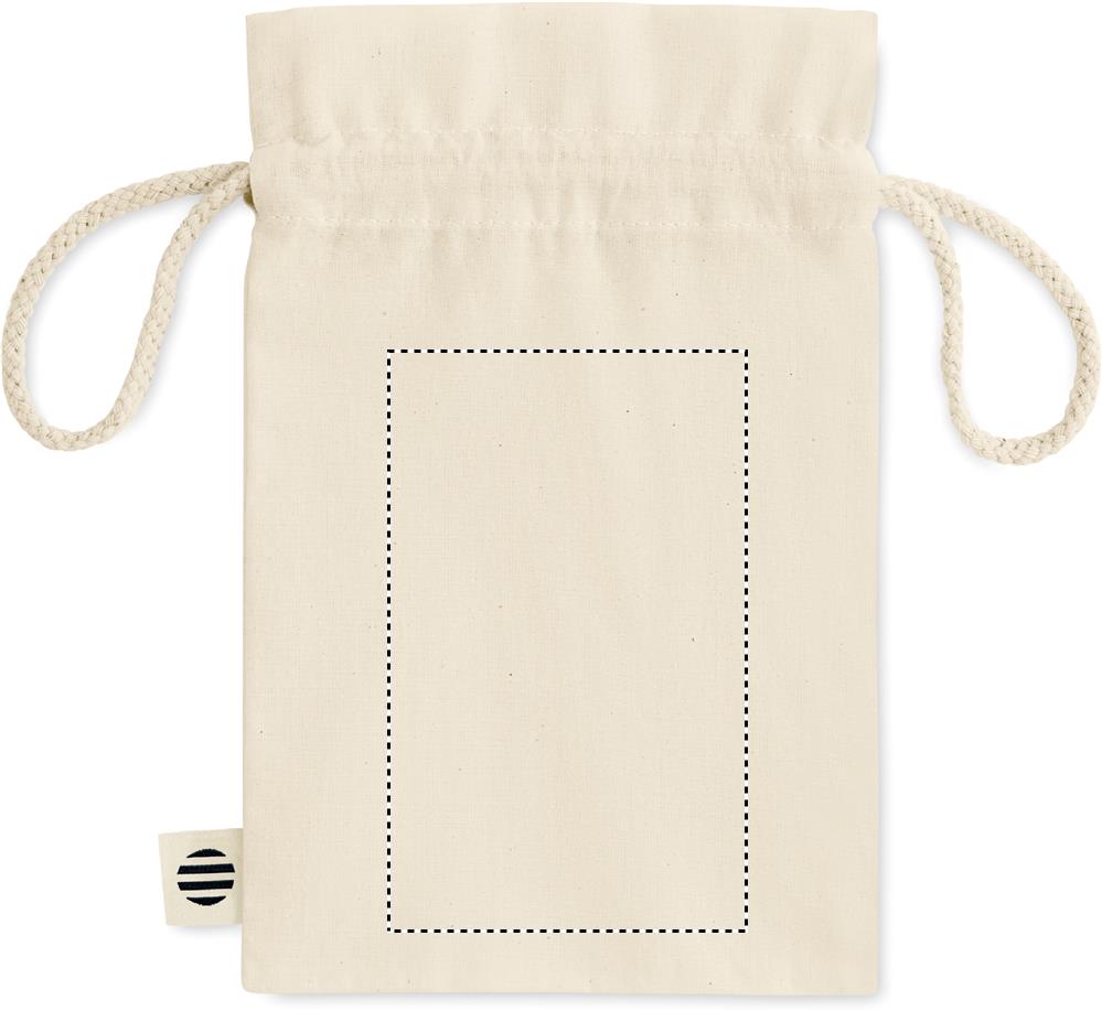 Small organic cotton gift bag back 13