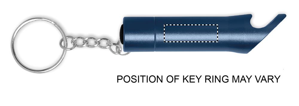 Metal torch key ring barrel left 85