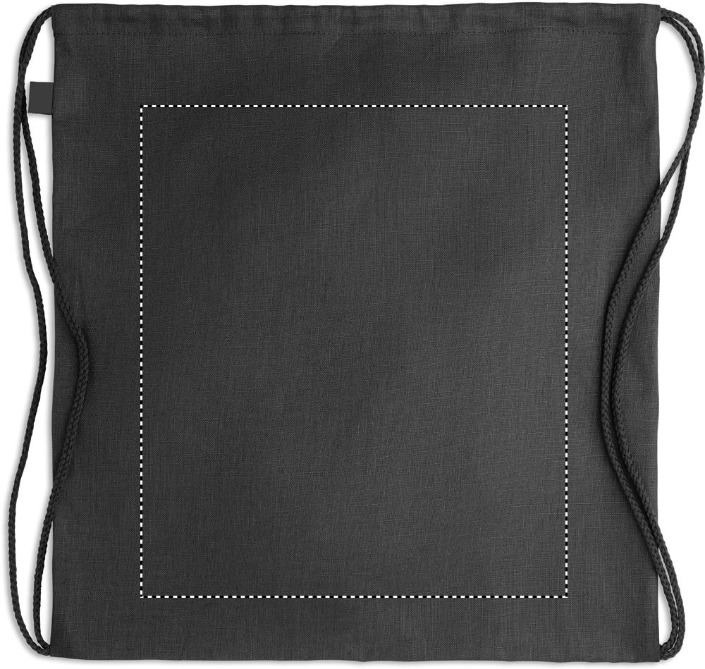 Hemp drawstring bag 200 gr/m² back td1 03