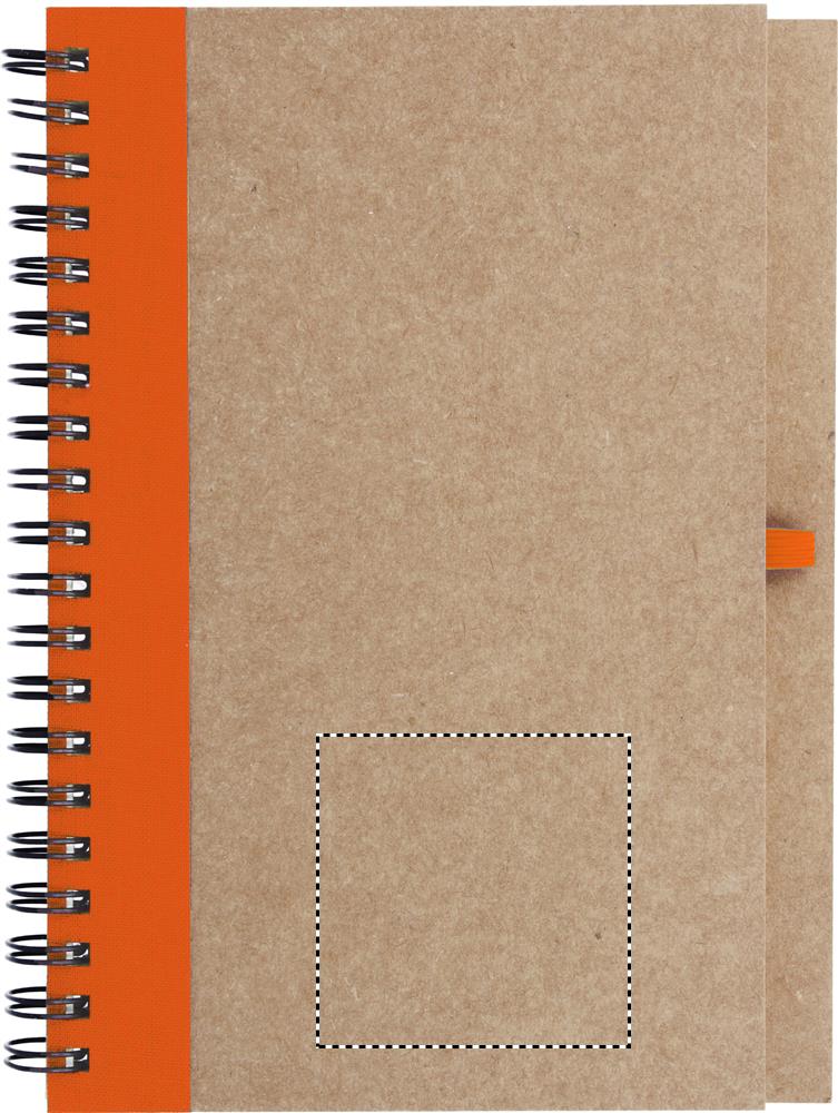 B6 recycled notebook with pen front 10