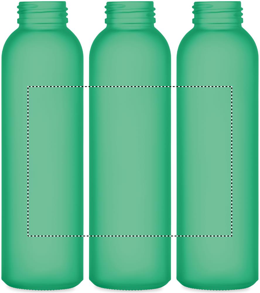 Frosted glass bottle 500ml roundscreen 24