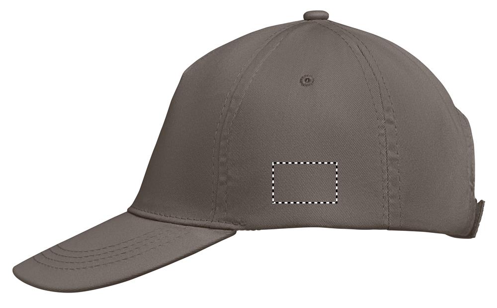 BUZZ FIVE PANEL CAP left side dg