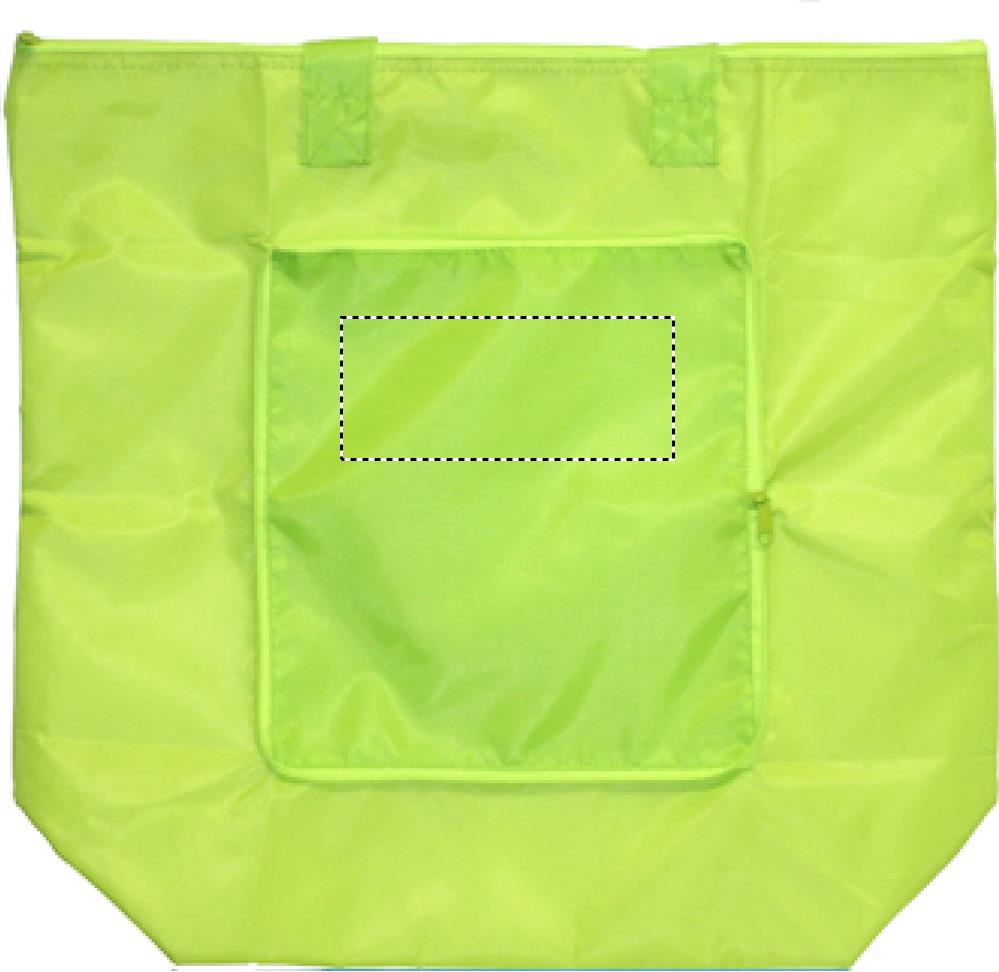 Foldable cooler shopping bag pocket outside upper 48