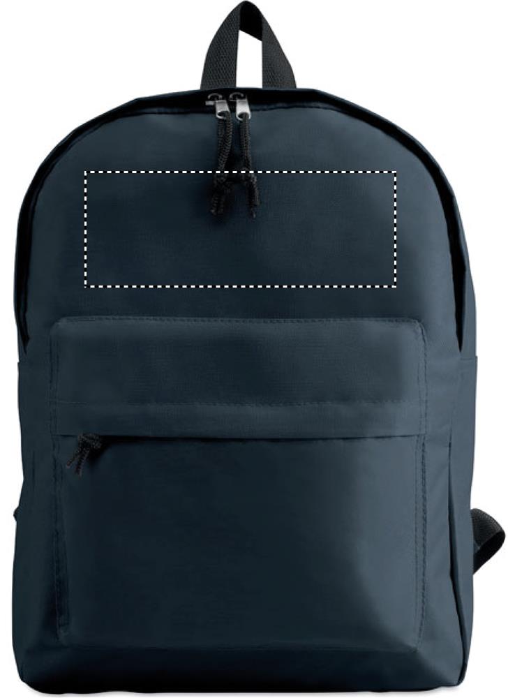 600D polyester backpack front above pocket 04
