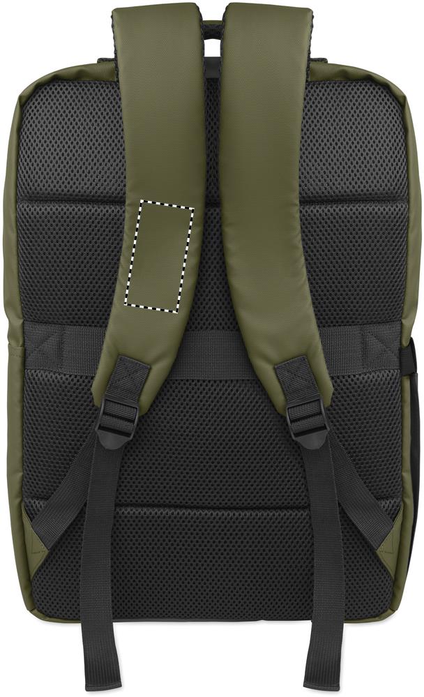 15" PU RPET laptop backpack shoulder strap right 49