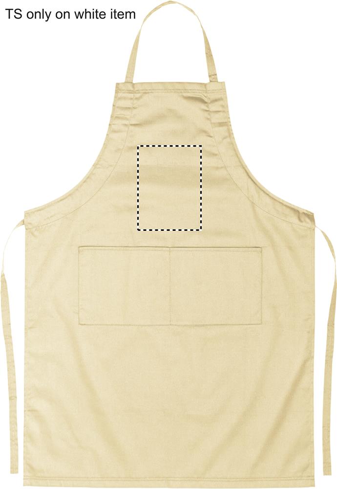 Adjustable apron front above pocket 13