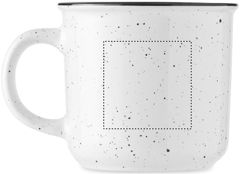 Ceramic vintage mug 400 ml left handed 06